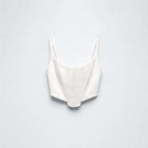 Zara Topstitched Corset Top